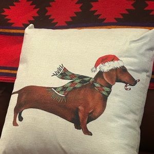 Christmas Doxie Pillow